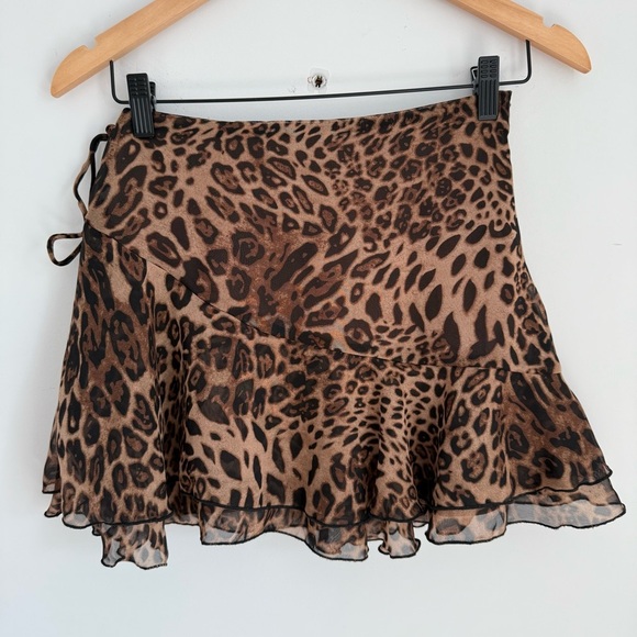 Princess Polly Tan and Brown Leopard Mini Skirt - Picture 10 of 15